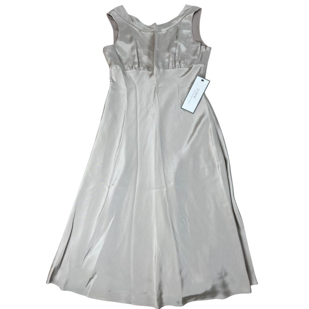 NWT J.Crew 100% Silk Cream Dress Women Size 6